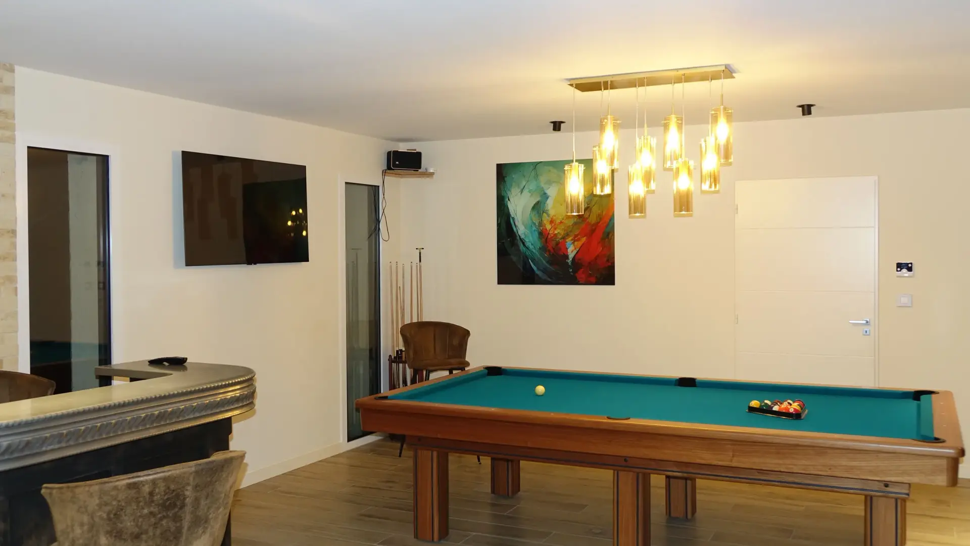 Le salon et le billard américain